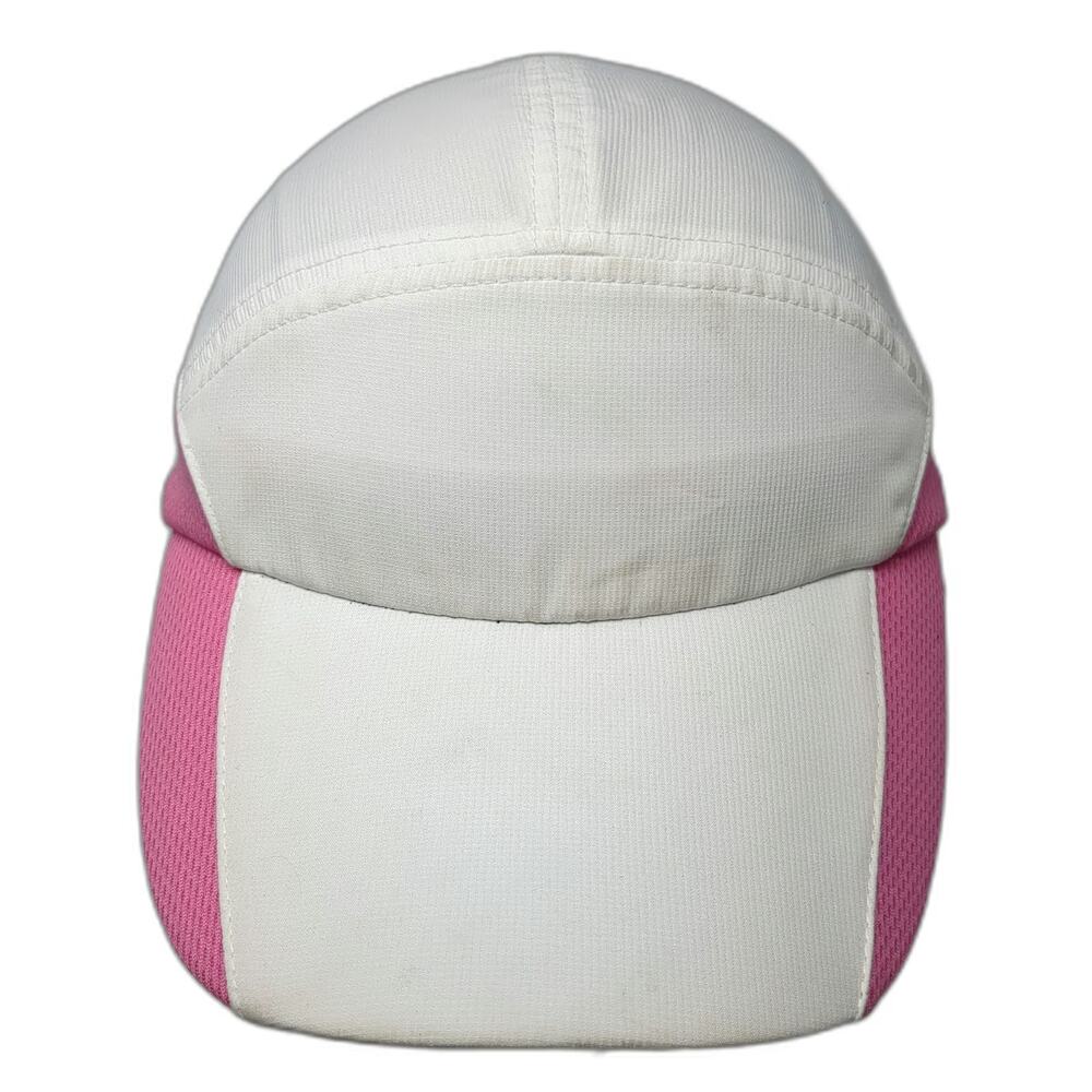 Headsweats 5 Panel White One Size Strapback Running Performance Mesh Pink Hat